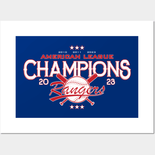 Rangers Baseball AL Champions  2023 Posters and Art